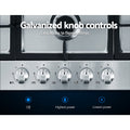 Devanti Gas Cooktop 90cm 5 Burner Silver