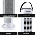 Devanti 2000W Ceramic Tower Heater Oscillating White