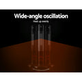 Devanti 2000W Ceramic Tower Heater 3D Flame Effect