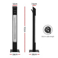 Devanti 2000W Electric Radiant Tower Heater Remote Control Portable