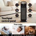 Devanti 2000W Ceramic Tower Heater Oscillating Black