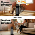 Devanti 2000W Ceramic Tower Heater Oscillating Black
