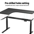Artiss L-Shape Standing Desk Top 160cm Black