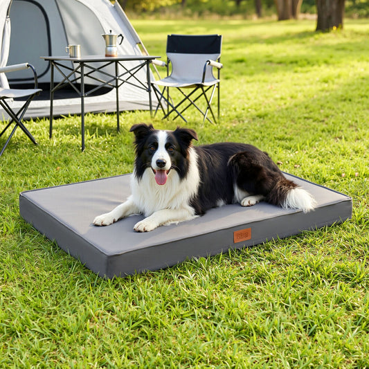 i.Pet Dog Bed Large Orthopedic Egg Crate Foam Water Resistant Grey