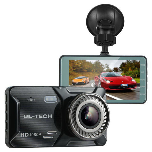 UL-tech Dash Camera 1080P 4" Dual Front Rear Car DVR