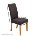 Artiss Dining Chair Covers 4x Spandex Stretch Dark Grey Slipcover