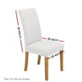 Artiss Dining Chair Covers 4x Spandex Stretch White Slipcover
