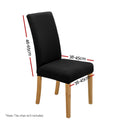 Artiss Dining Chair Covers 6x Spandex Stretch Slipcovers Black