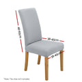 Artiss Dining Chair Covers 6x Grey Spandex Stretch Slipcovers