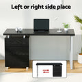 Artiss Computer Desk 140cm with Drawer Black