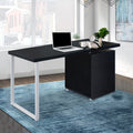 Artiss Computer Desk 140cm with Drawer Black
