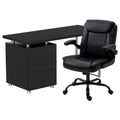 Artiss Computer Desk Executive Office Chair Set Black