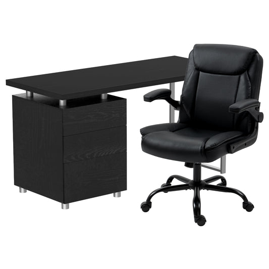 Artiss Computer Desk Executive Office Chair Set Black