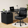 Artiss Computer Desk Executive Office Chair Set Black