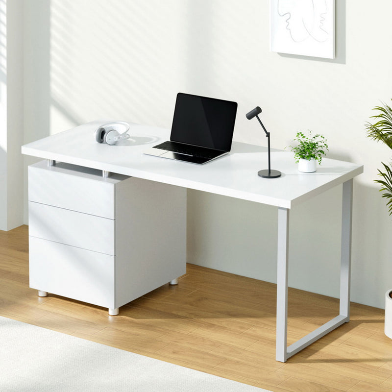 Artiss Computer Desk with Drawer 140cm White
