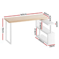 Artiss 140cm Computer Desk with Bookshelf Storage