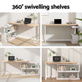 Artiss 140cm Computer Desk with Bookshelf Storage