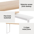 Artiss 140cm Computer Desk with Bookshelf Storage