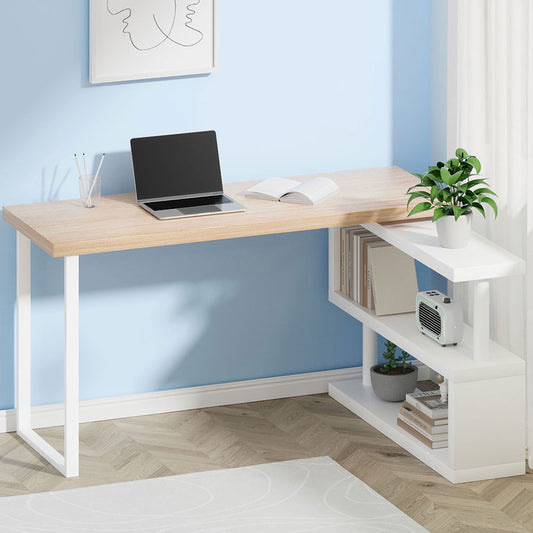 Artiss 140cm Computer Desk with Bookshelf Storage