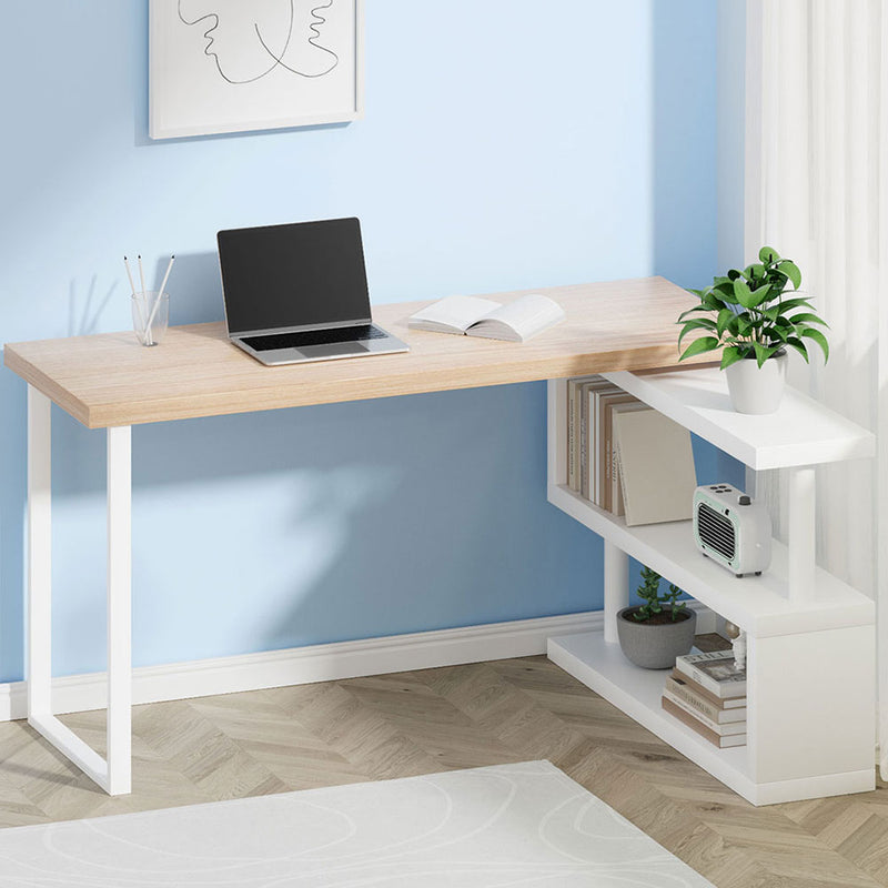 Artiss 140cm Computer Desk with Bookshelf Storage
