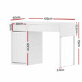 Artiss Computer Desk with Drawer Cabinet White