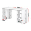 Artiss Computer Desk with Bookshelf White 150cm