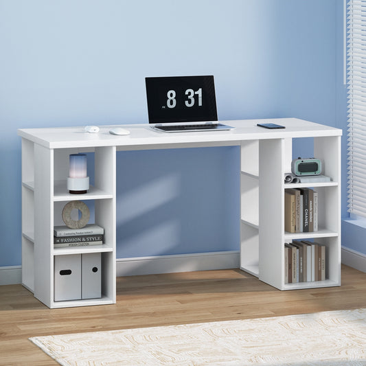 Artiss Computer Desk with Bookshelf White 150cm