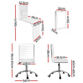 Artiss Computer Desk Office Chair Set PU Leather Foldable White