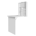 Artiss Wall Mount Computer Desk with Bookshelf White