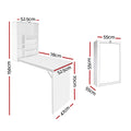 Artiss Wall Mount Computer Desk with Bookshelf White
