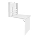 Artiss Wall Mount Computer Desk with Bookshelf White