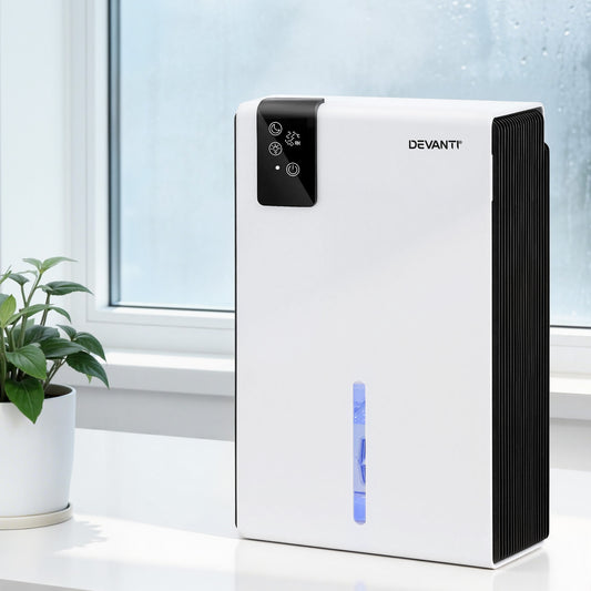 Devanti 2000ml Dehumidifier Portable Quiet Remote Bedroom Home