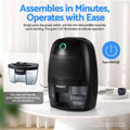 Devanti 600ML Dehumidifier Air Purifier Black