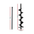 Giantz Post Hole Digger Auger 200mm Drill Bit 80cm Extension