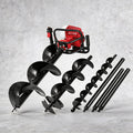 Giantz Post Hole Digger Petrol Motor Drill Extension Auger Bits Kits