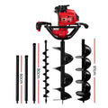 Giantz Petrol Post Hole Digger Motor Auger Bits Kit