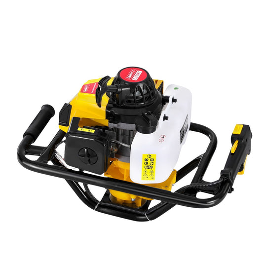 Giantz Petrol Post Hole Digger Motor Engine Yellow 52cc