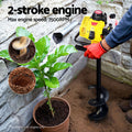 Giantz Petrol Post Hole Digger Motor Engine Yellow 52cc