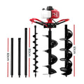 Giantz Petrol Post Hole Digger Motor Drill Auger Bits Kit