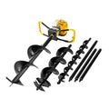 Giantz 74CC Petrol Post Hole Digger Auger Bits Kit