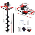 Giantz Post Hole Digger 200mm Petrol Auger Extension Bits