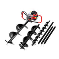 Giantz Petrol Post Hole Digger 52cc Motor Auger Bits Kit
