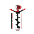 Giantz 66CC Post Hole Digger 300mm Petrol Auger Bits