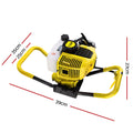 Giantz 80CC Petrol Post Hole Digger Motor Engine Yellow