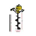 Giantz Post Hole Digger 300mm Petrol Auger Drill Bits