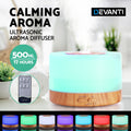 Devanti Aroma Diffuser 500ml Aromatherapy Light Wood
