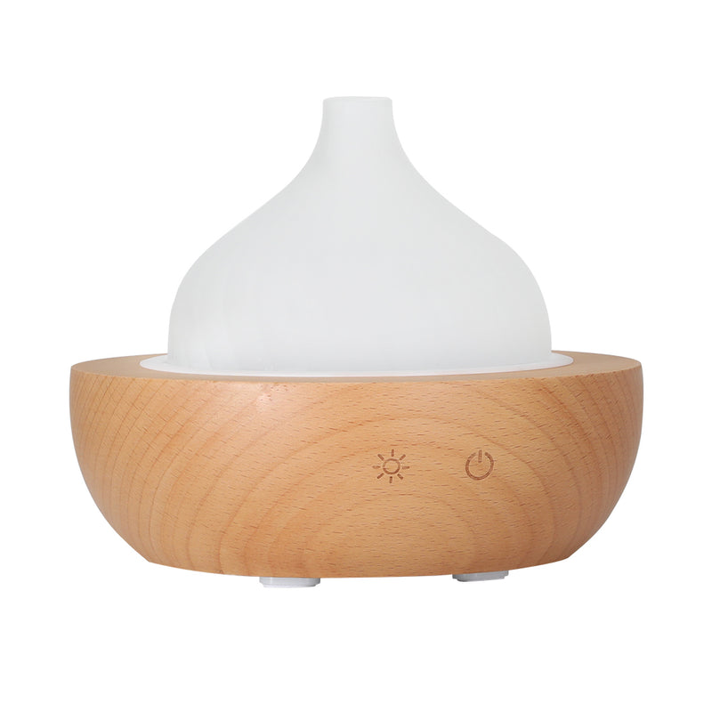 Devanti Aroma Diffuser Ultrasonic Humidifier LED Glass Wood