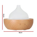 Devanti Aroma Diffuser Ultrasonic Humidifier LED Glass Wood