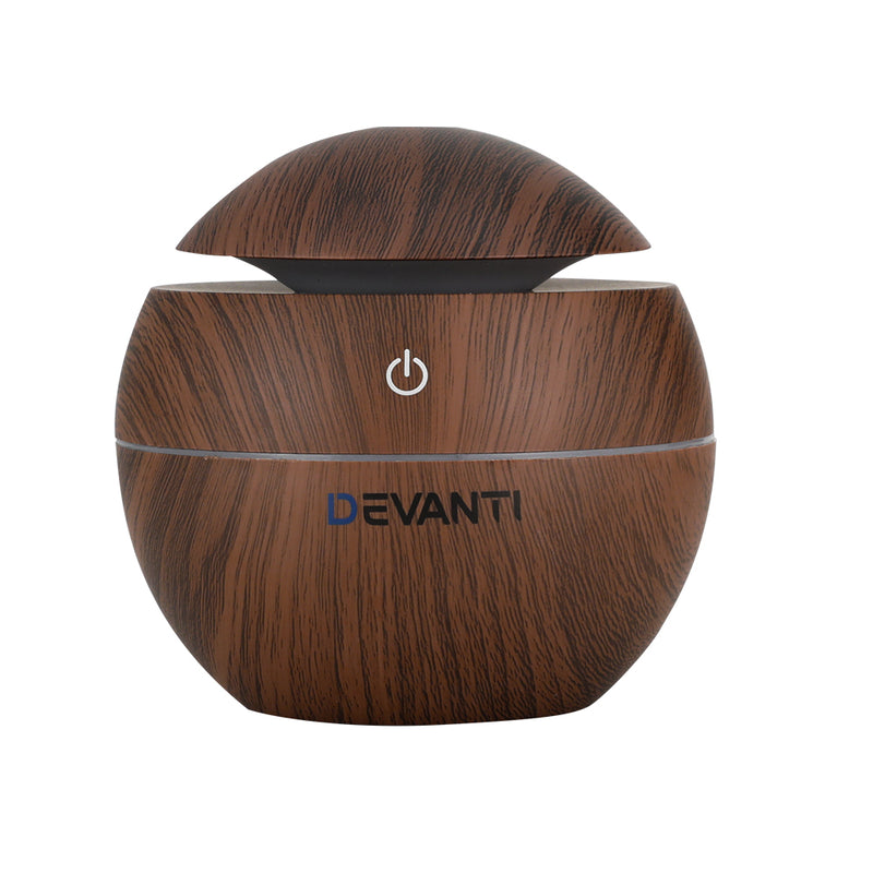 Devanti Aroma Diffuser 130ml Dark Wood Aromatherapy