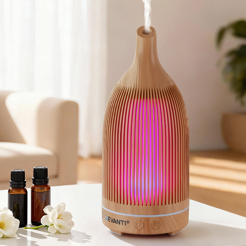 Devanti 200ml Ultrasonic Aroma Diffuser Humidifier LED Light